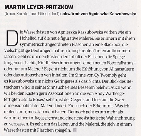 Exploring - Experten empfehlen von Martin Leyer-Pritzkow- ARTINVESTOR - Heft 06/11 S.34 (Oktober 2011)